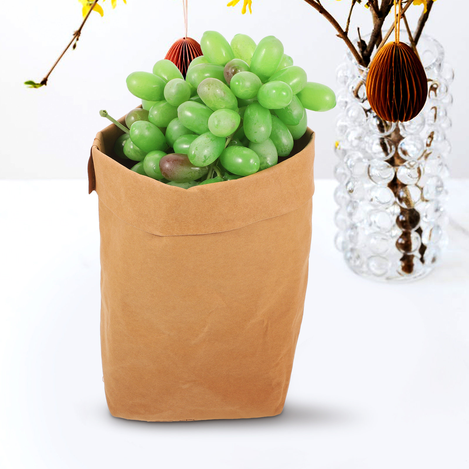 Food Grocery Snacks - Sacolas de Papel Kraft para Armazenamento