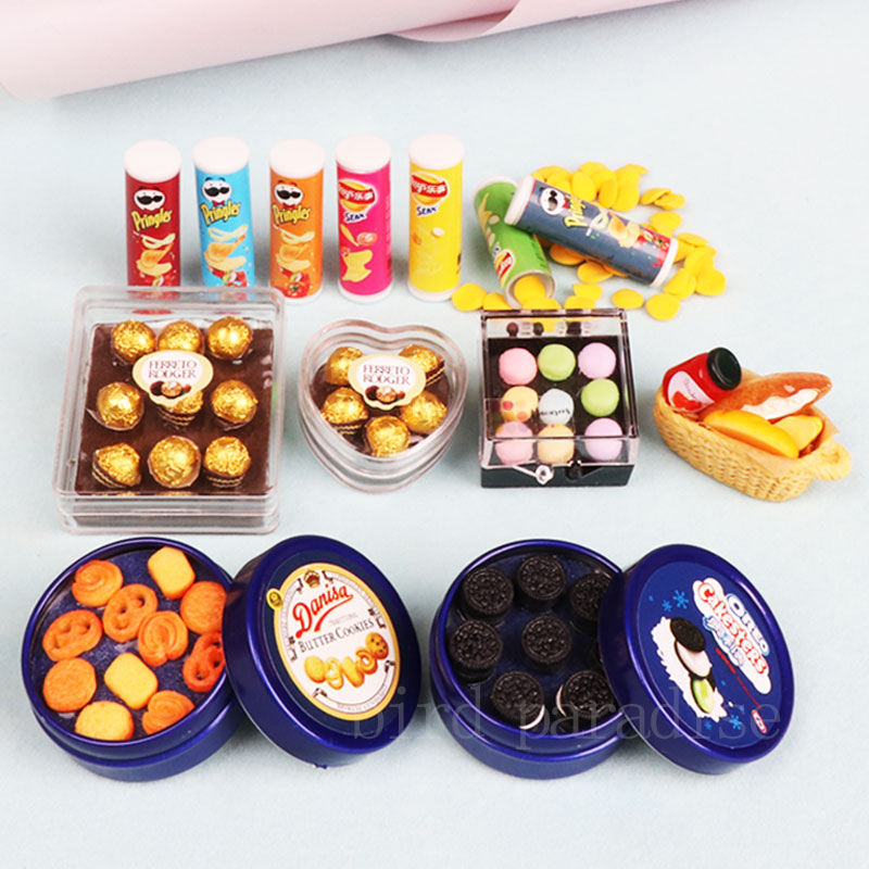 Food Grocery Snacks - 1/6 miniatrue bonecas comida mini biscoitos