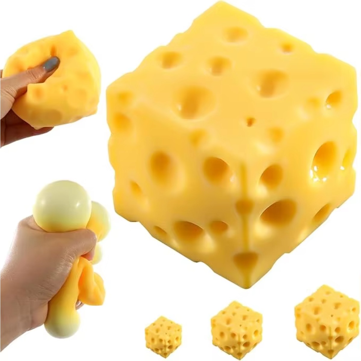 Food & Snacks Coloring Book Bold & Easy - Bola Anti-stress de Queijo, Brinquedo Sensorial