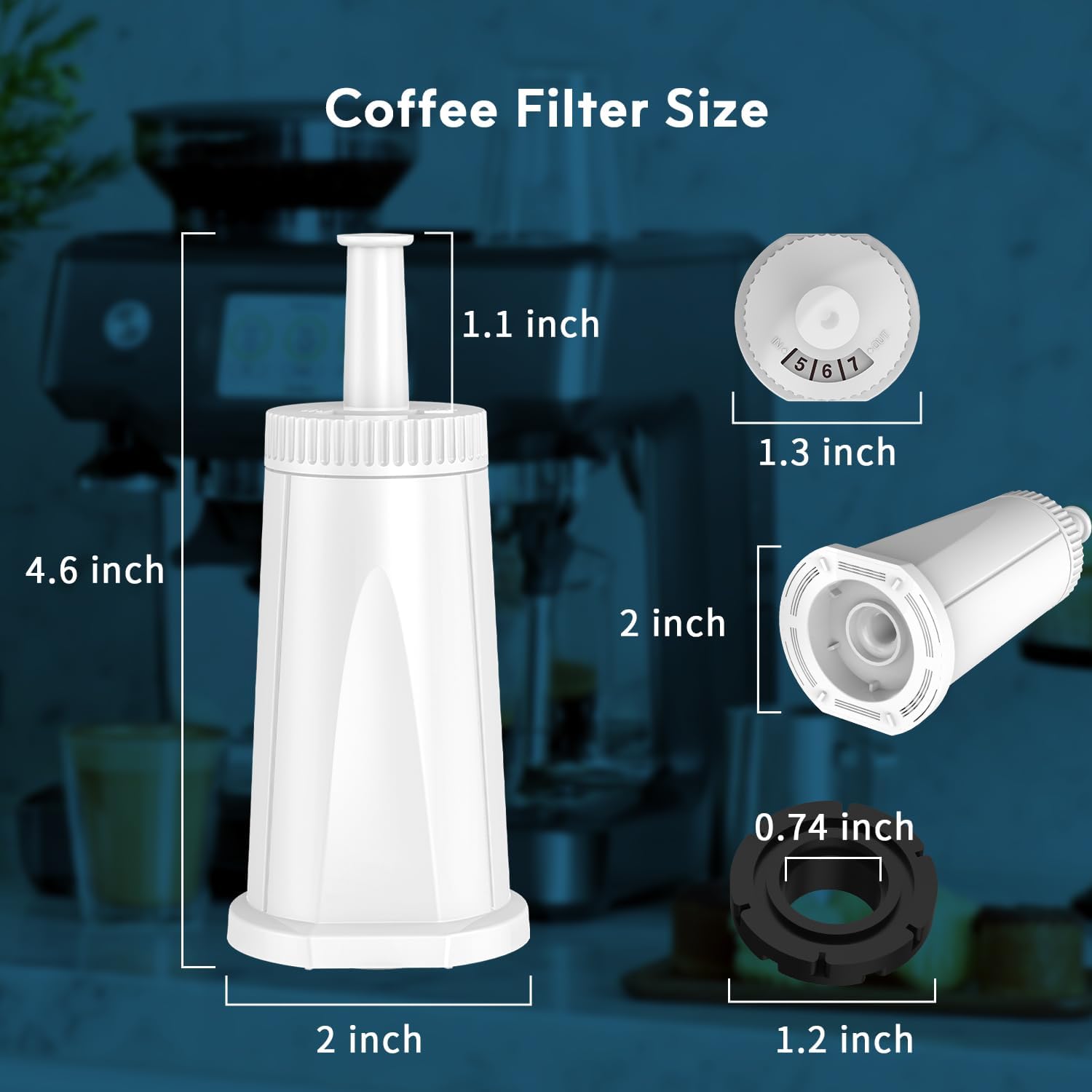 1/2/4 unidades de filtro de ág - Breville Espresso Barista Touch avaliação e preço