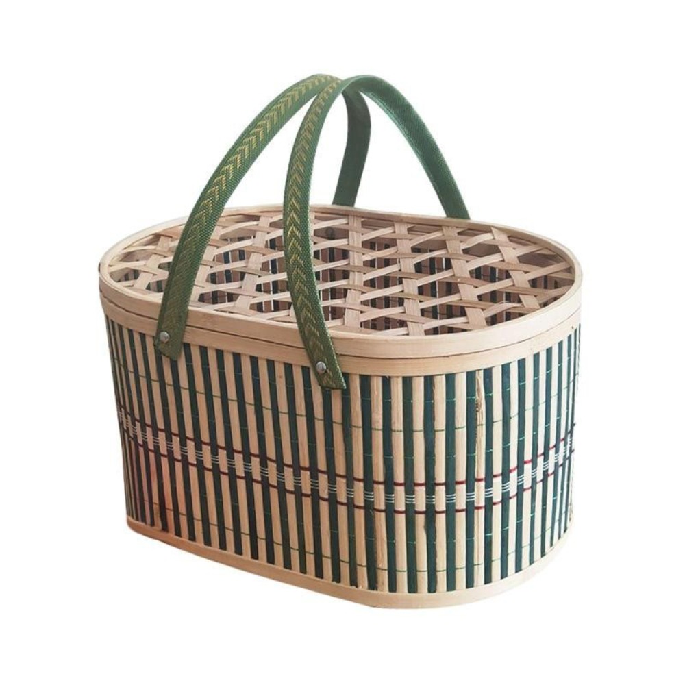 Cesta de bambu artesanal duráv - Food Snacks Basket avaliação e preço