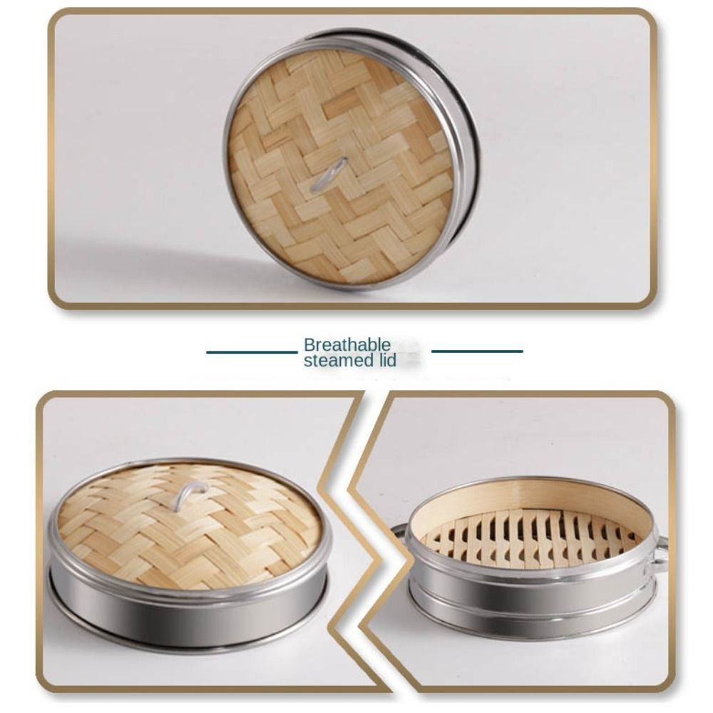 Navio de bambu e bambu, aço in - Food Snacks Basket avaliação e preço