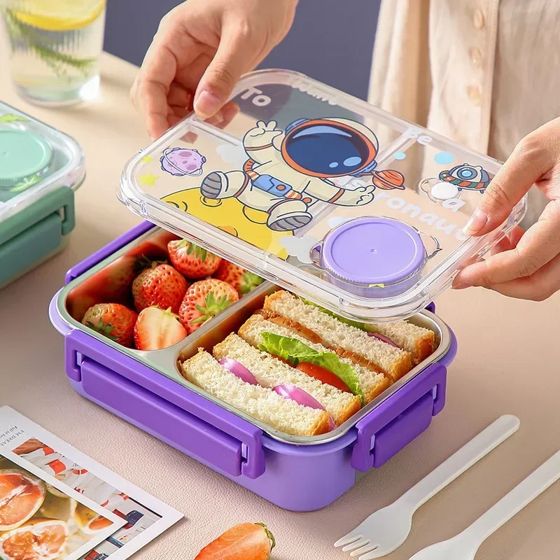 Lancheira bento de desenho ani - Food Snacks For School avaliação e preço