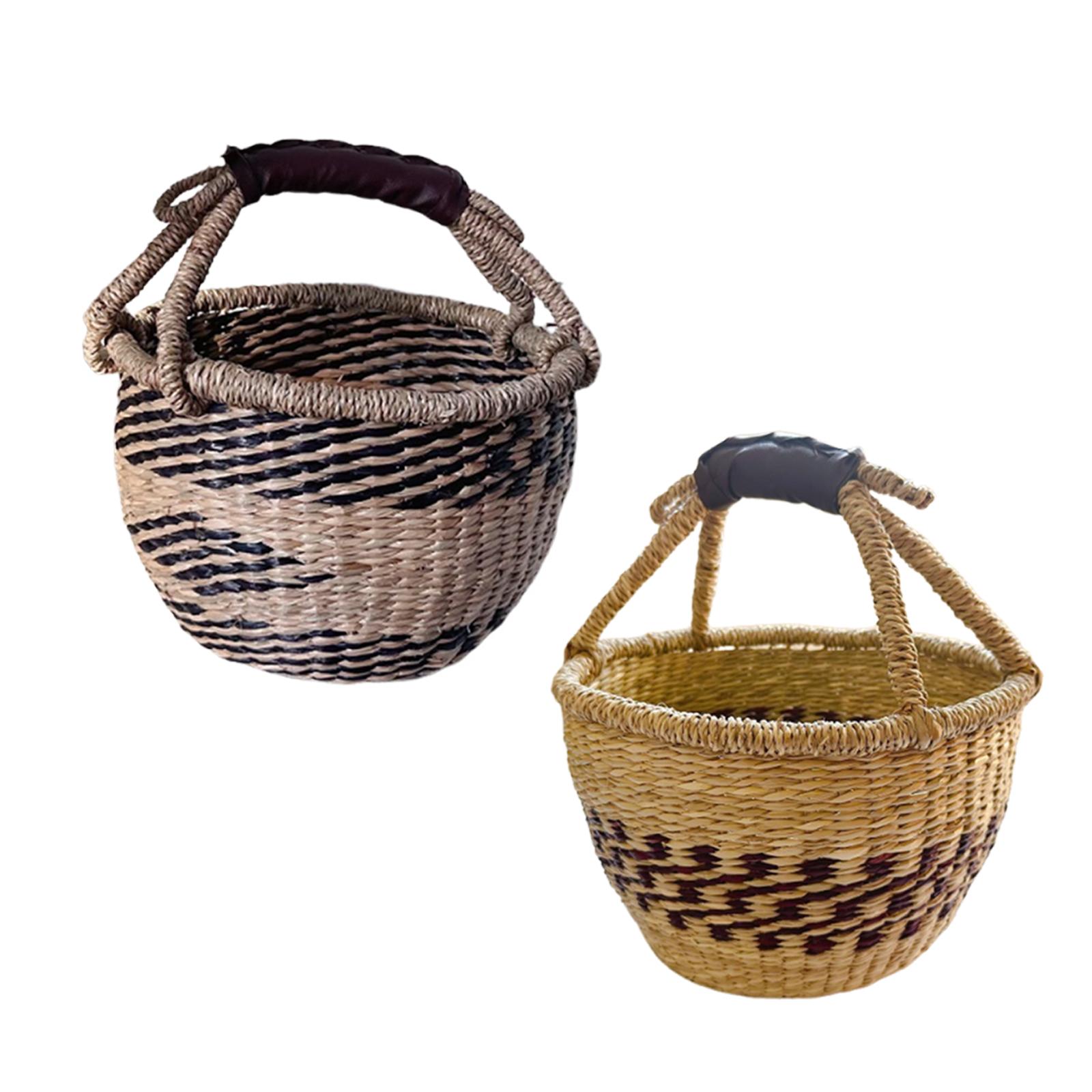 Cesta de piquenique tecida à m - Food Snacks Basket avaliação e preço