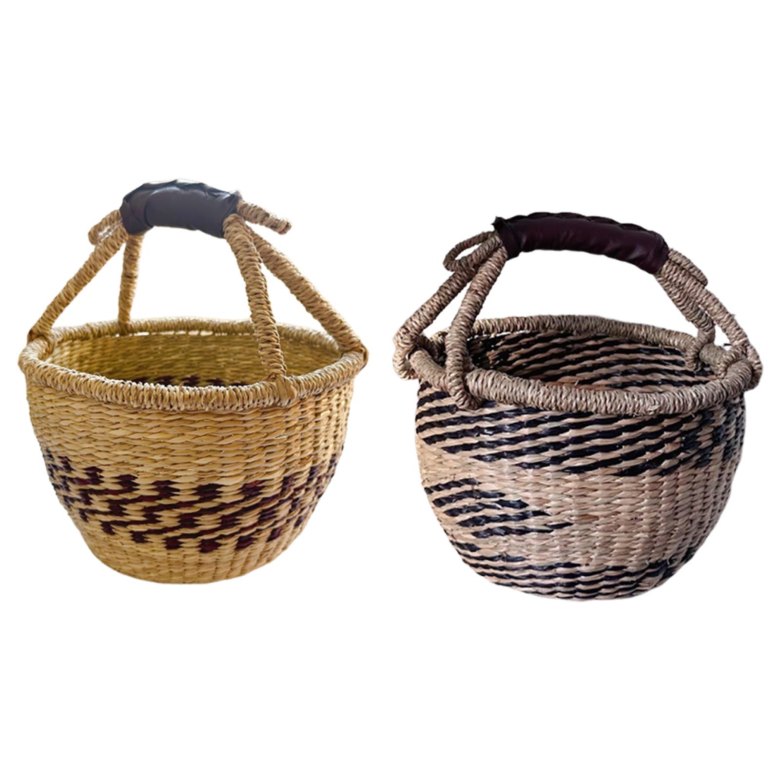 Cesta de piquenique tecida à m - Food Snacks Basket avaliação e preço