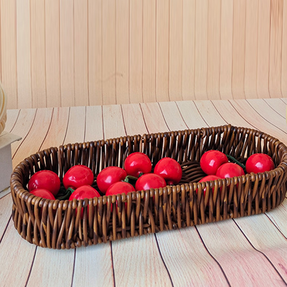 Cesta de Pão Oval de Plástico  - Food Snacks Basket avaliação e preço