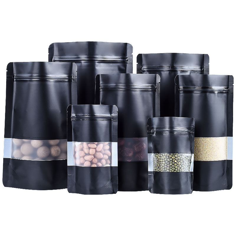 100 pçs stand-up preto fosco f - Food Snacks For School avaliação e preço