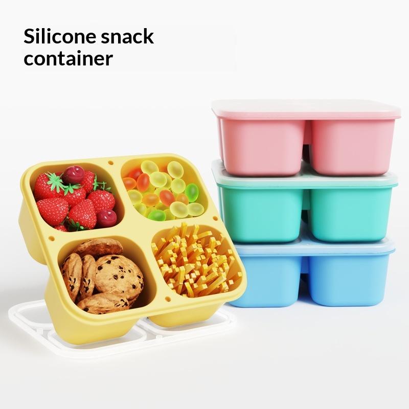 Caixa de lanche de silicone de - Food Snacks For School avaliação e preço