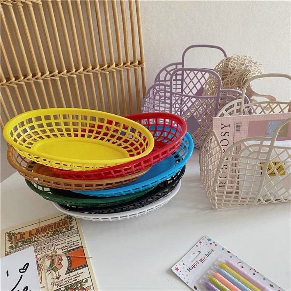 D9 7PCS/Lote Cestos Plásticos  - Food Snacks Basket avaliação e preço